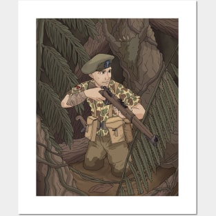 Dutch indies soldier in the indonesian jungle. Posters and Art